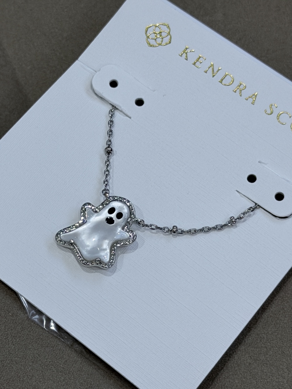 Kendra Scott Ghost Pendant Silver Necklace